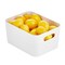 mDesign Small Metal Kitchen Storage Container Bin Basket with Handles